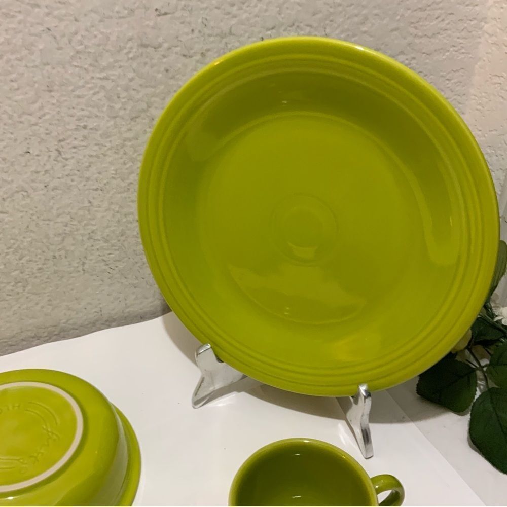 NEW Fiesta Ware Lemongrass 4 pc place setting Homer Laughlin - Picture 6 of 10
